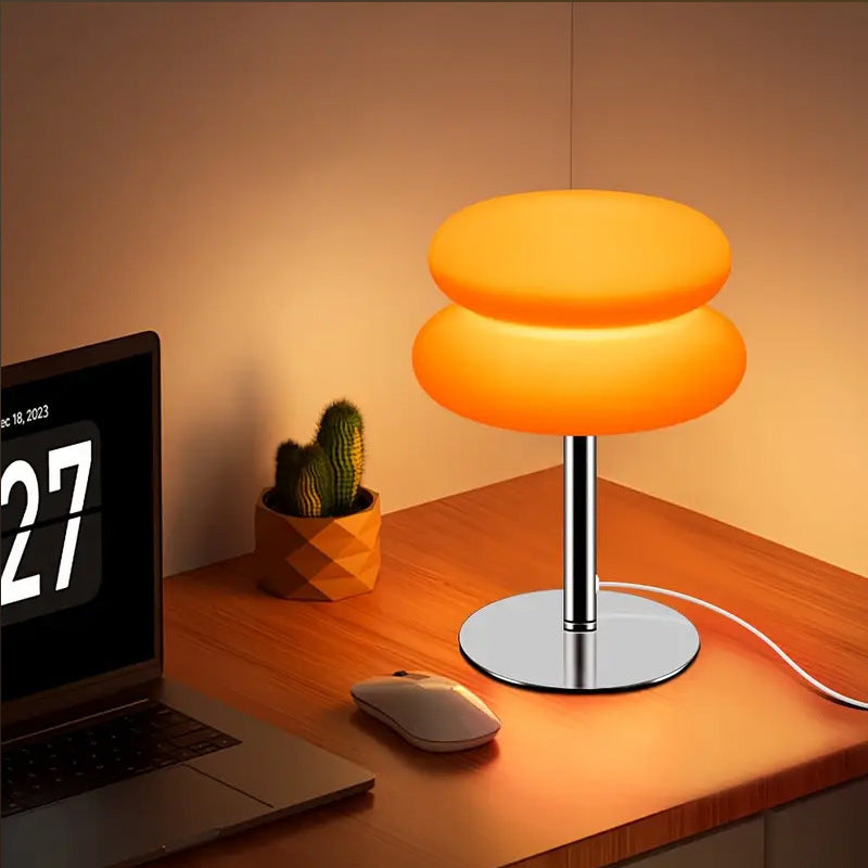 Orange USB LED Table Lamp, 7.9 x 5.9 x 11.6 in