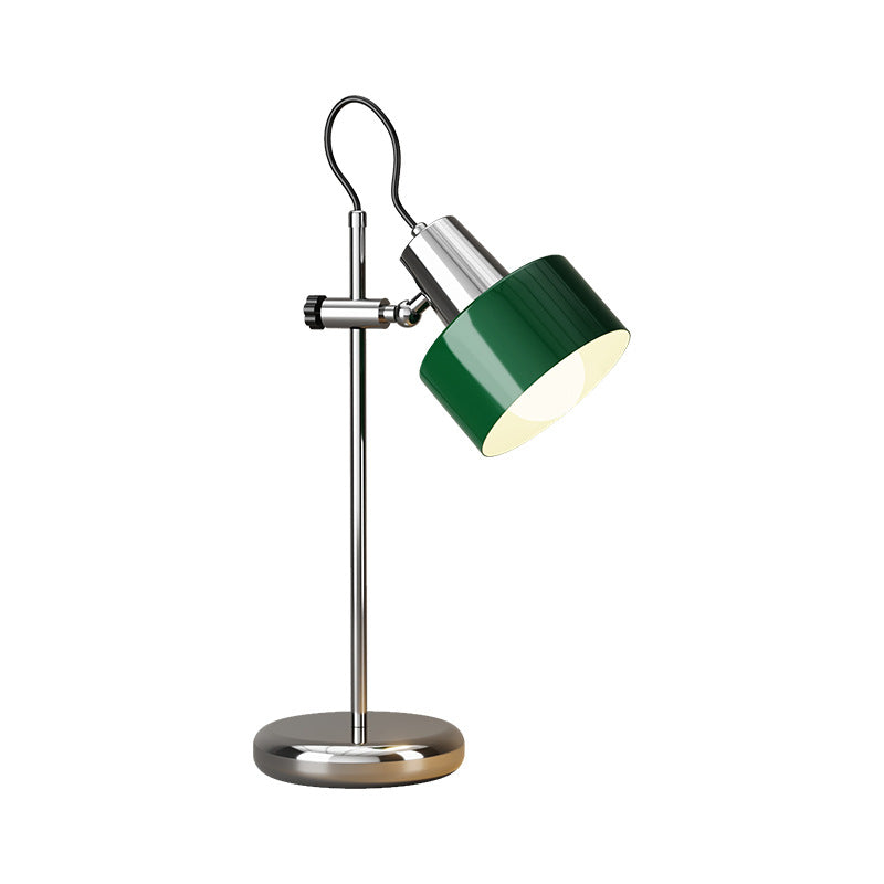 Green Metal Desk Lamp with Adjustable Shade, 15.4 in