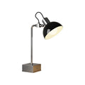 Black E27 Desk Lamp with Adjustable Shade, 15.4 in
