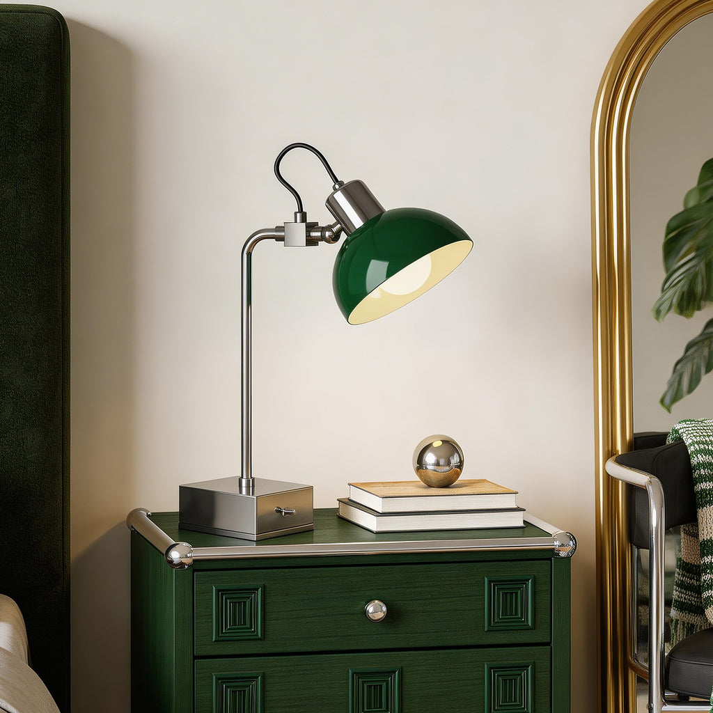 Black E27 Desk Lamp with Adjustable Shade, 15.4 in
