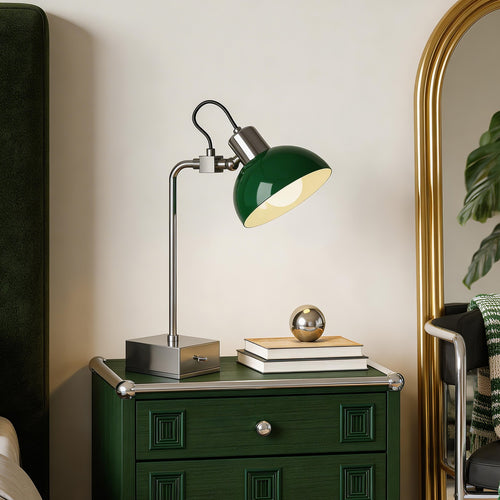 Black E27 Desk Lamp with Adjustable Shade, 15.4 in