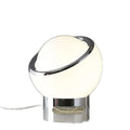 White Globe Table Lamp with Adjustable Shade, 10.2 in