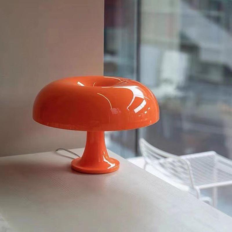 Orange Dome Table Lamp, Modern Minimalist Design
